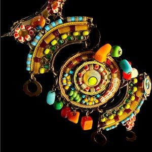 Ayala Bar vintage Colorful Beaded Statement Bracelet